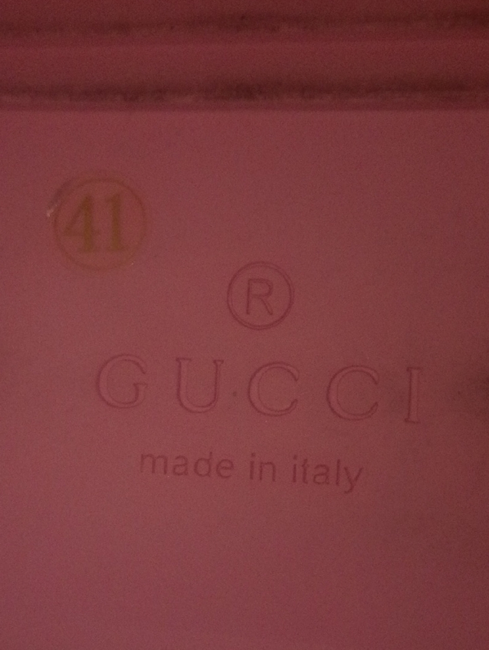 Gucci Pink GG Strawberry Print Slide Sandals - Picture 4 of 5